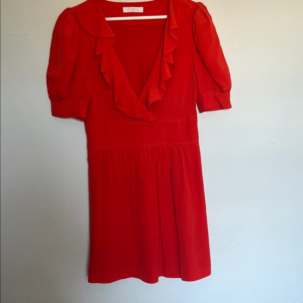 Chloe Vibrant Red Mini Dress